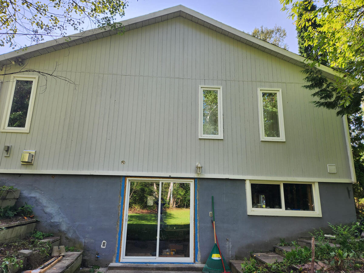 Home Exterior Wooden Paint Job Finished Job