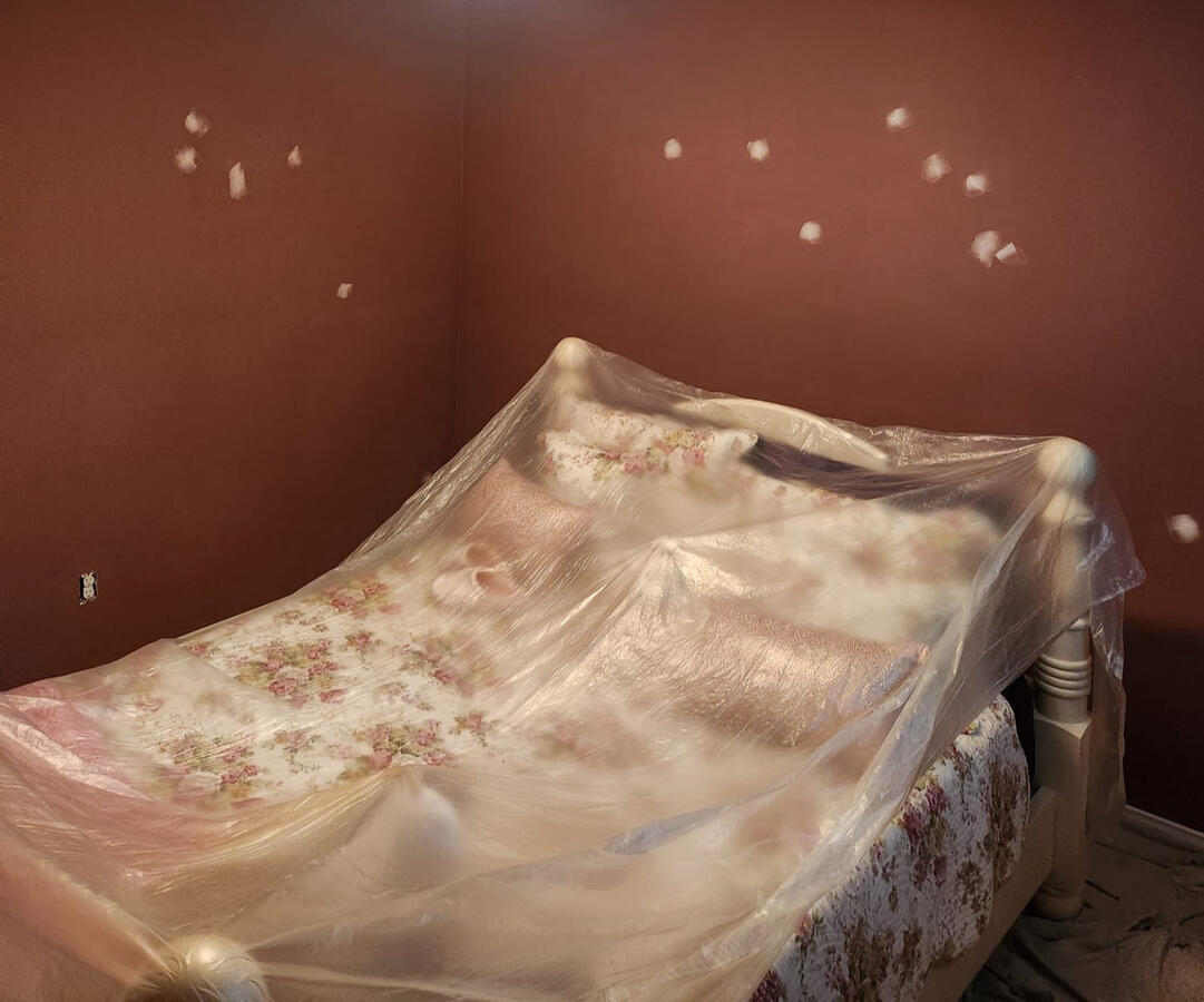 Plastic covering of beds