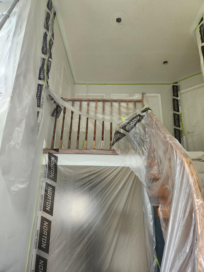 Plastic covering of stairways Plastic covering of stairways